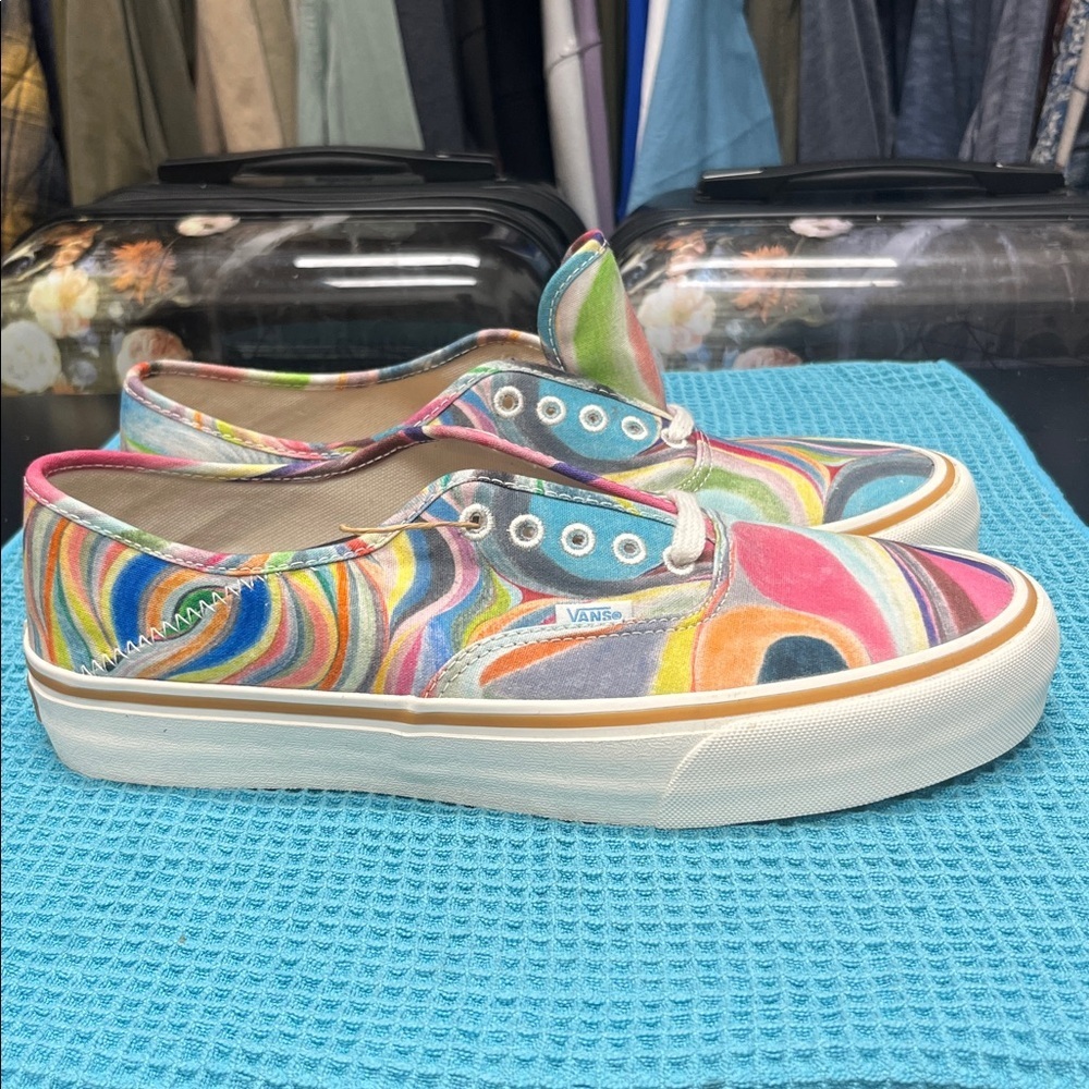 Vans authentic Chris Johanson colorful swirly pattern men’s size 10 NWT